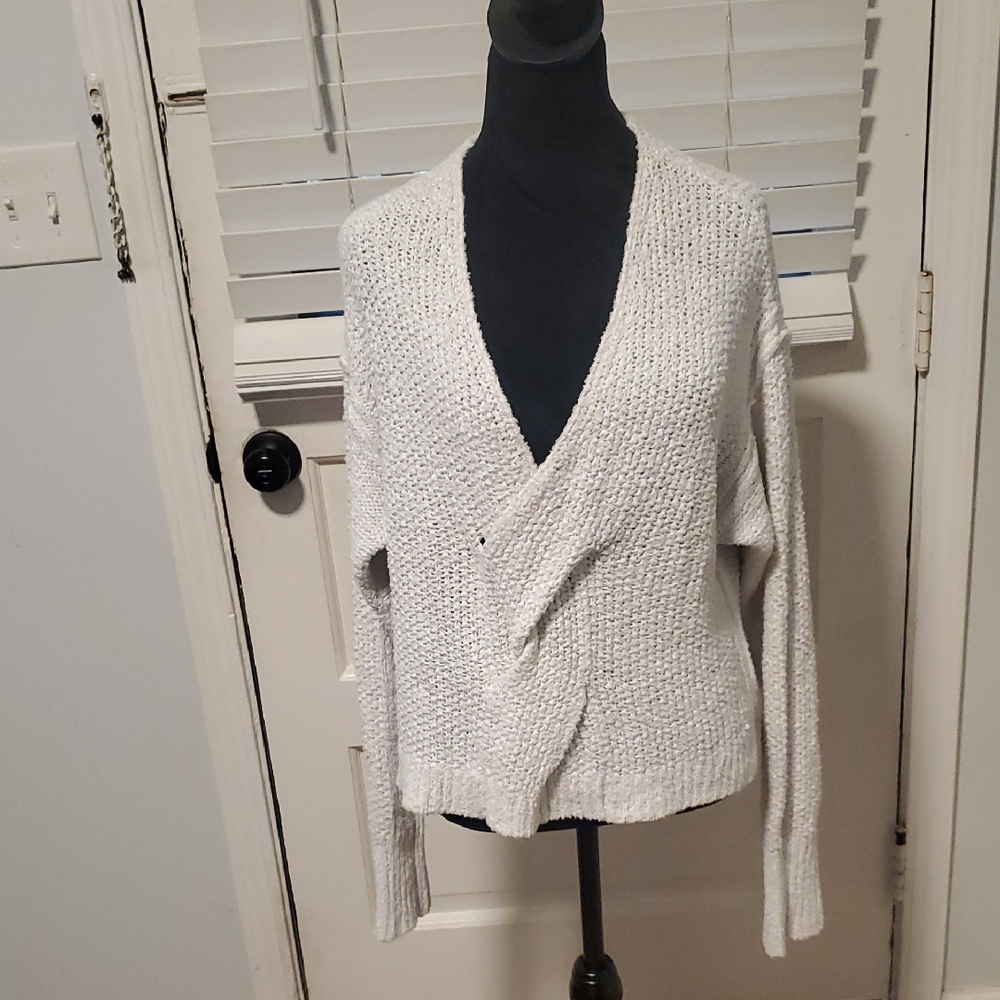 Free People White Knit Sweater